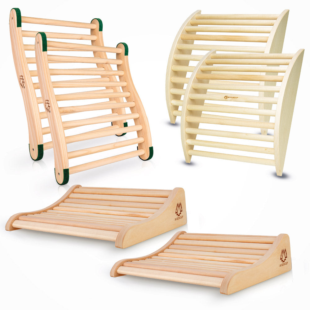 Kopfstütze + Rückenlehne + Beinstütze (Ergonomie 6er Bundle)