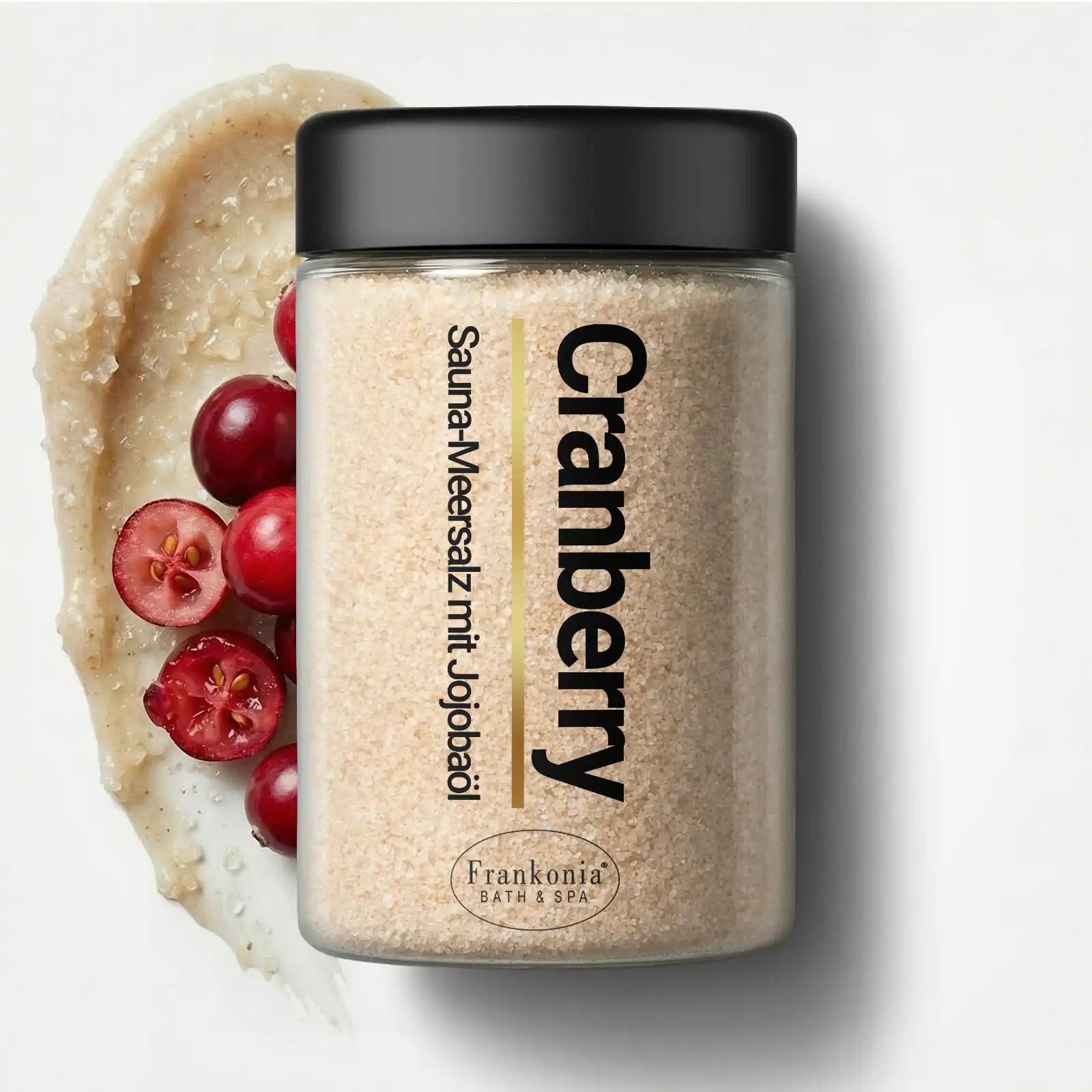 Premium sauna sea salt peeling cranberry
