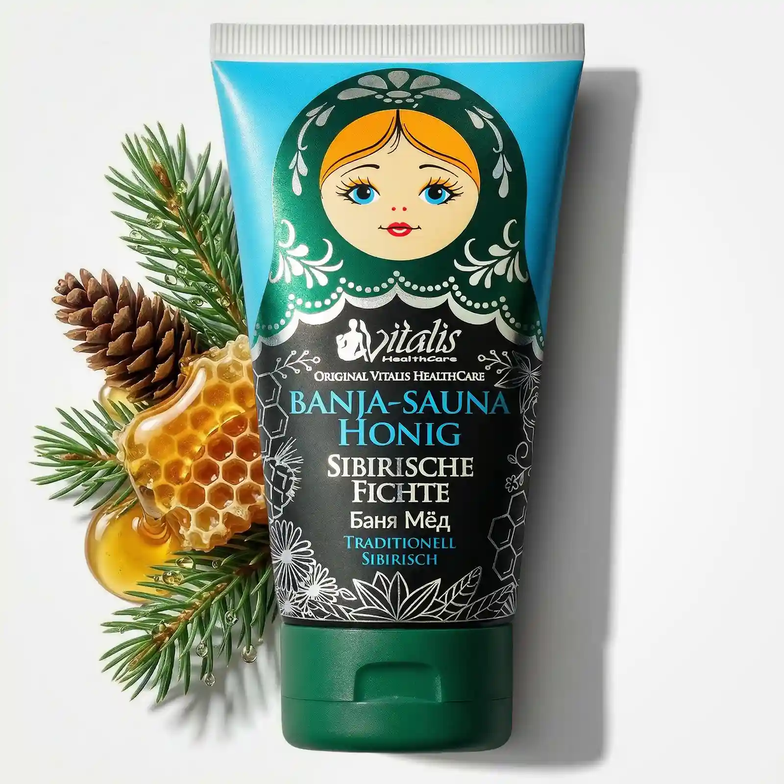 Sauna honey cream peeling "Siberian spruce"