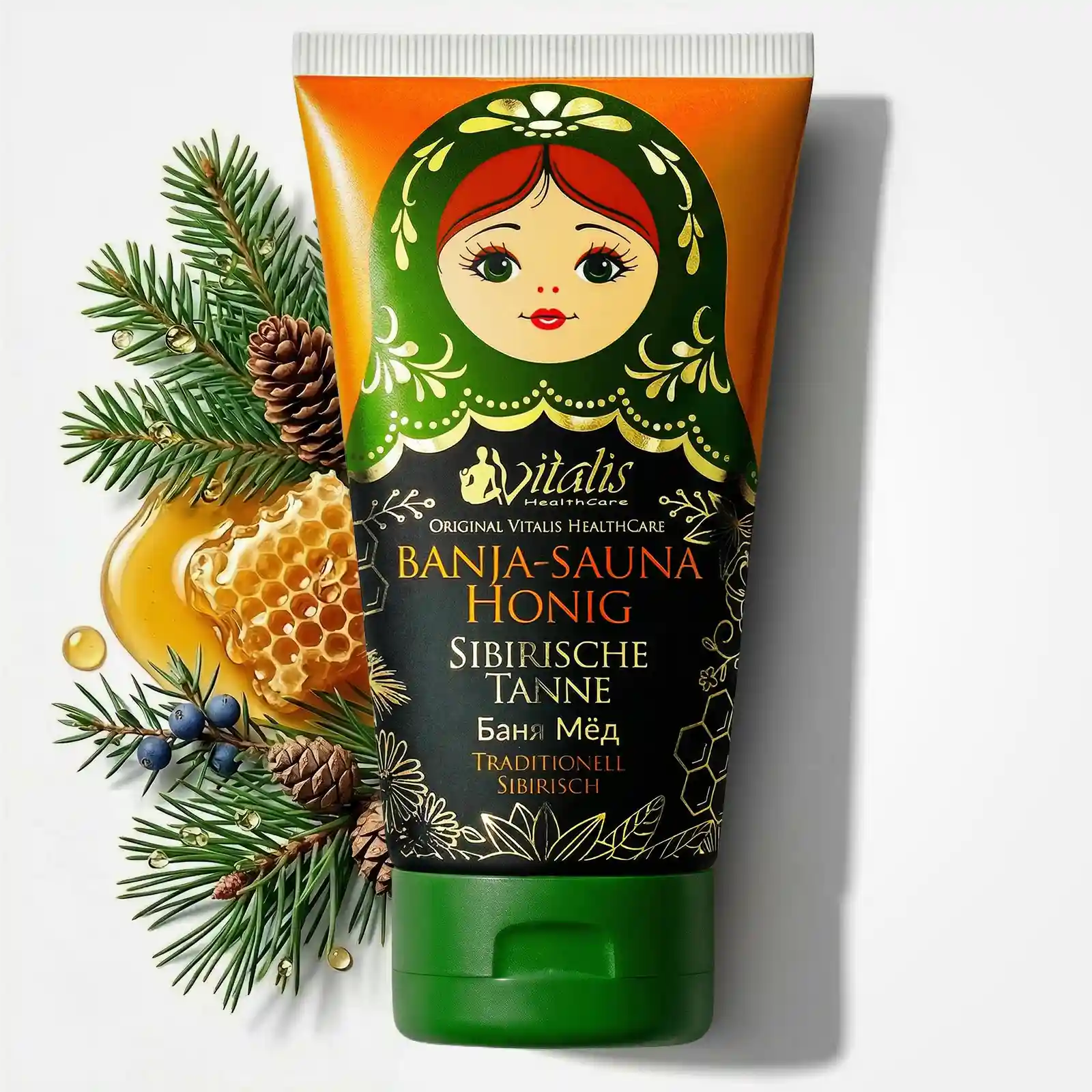 Sauna honey cream peeling "Siberian fir"