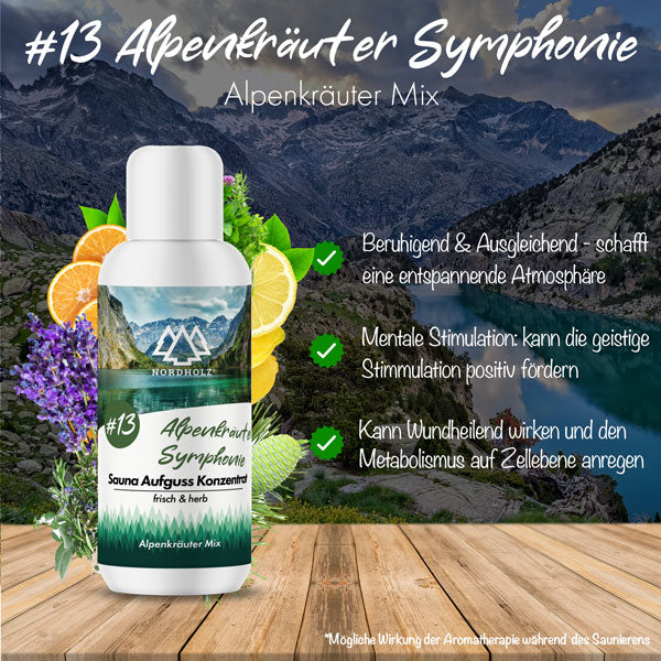 Sauna Aufguss Konzentrat #13 Alpenkräuter Symphonie