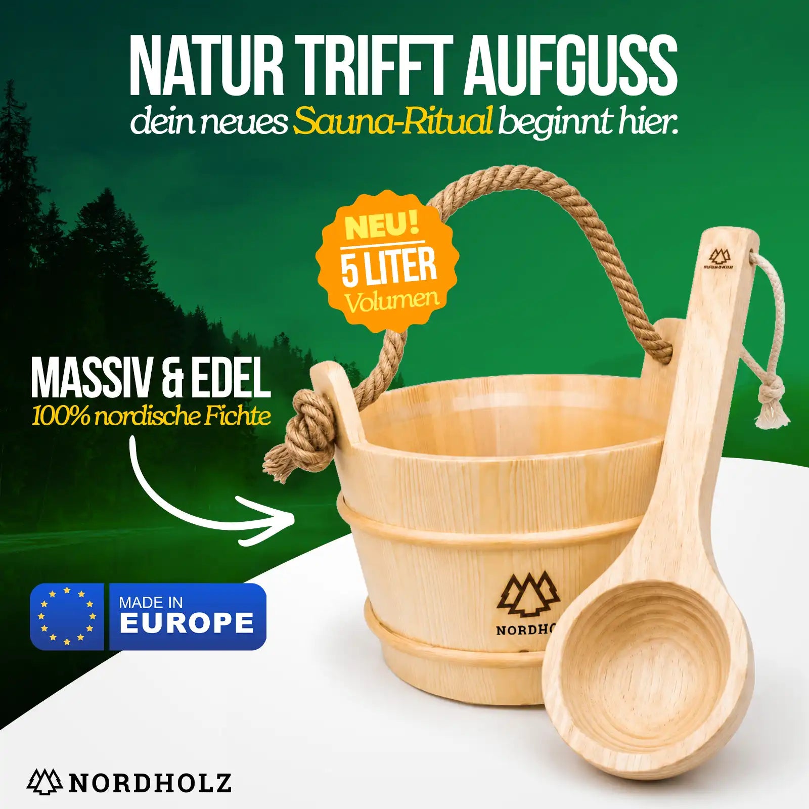 Sauna bucket (bucket, ladle)