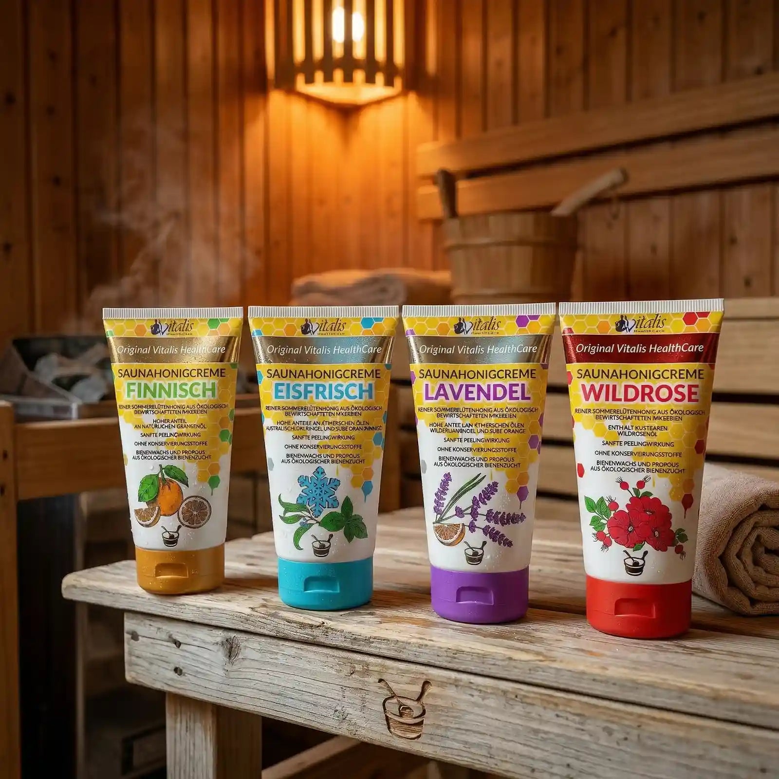 Sauna honey cream peeling bundle of 4