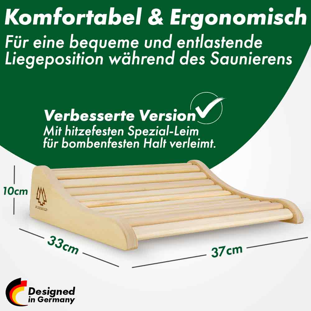 Ergonomische Sauna Kopfstütze