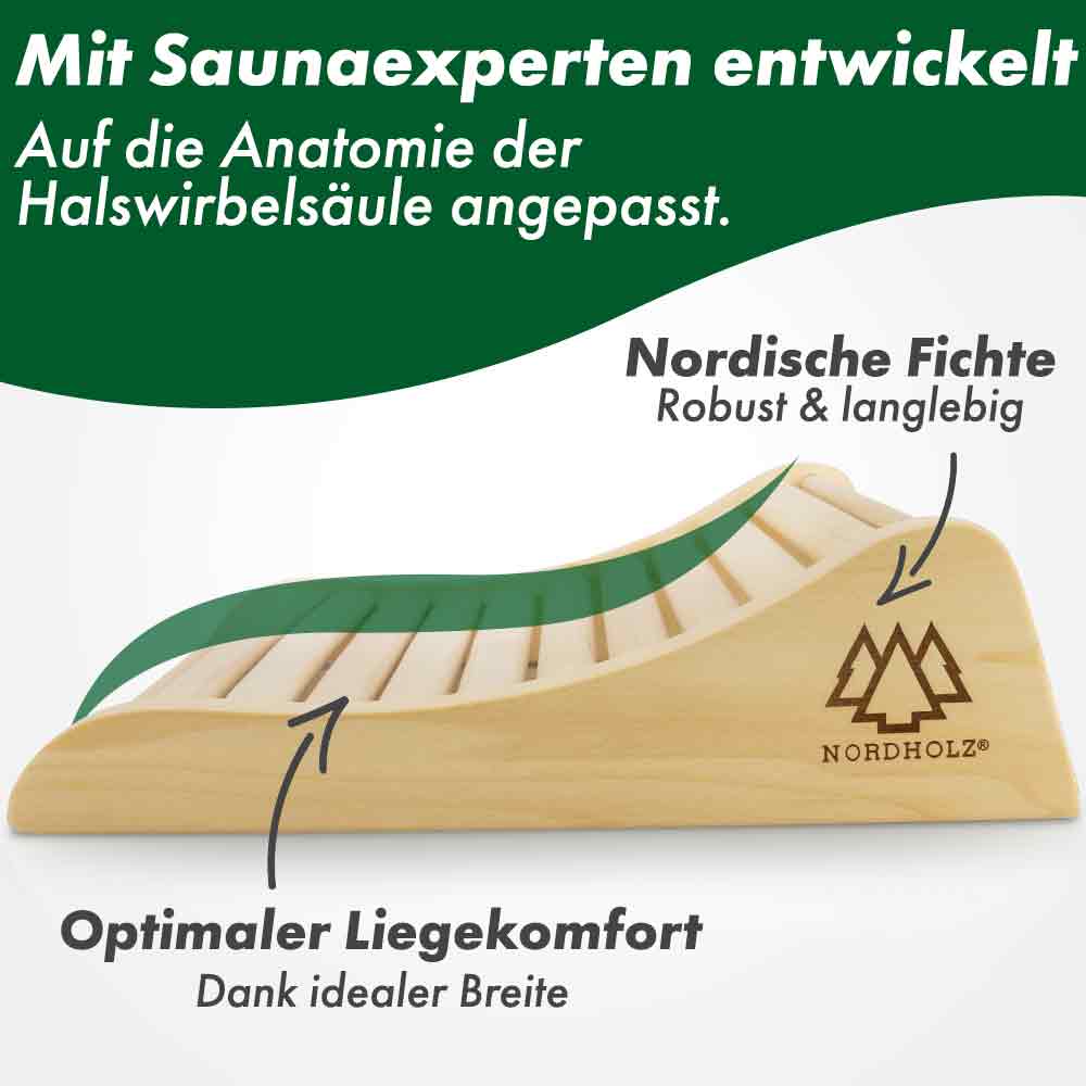 Ergonomische Sauna Kopfstütze