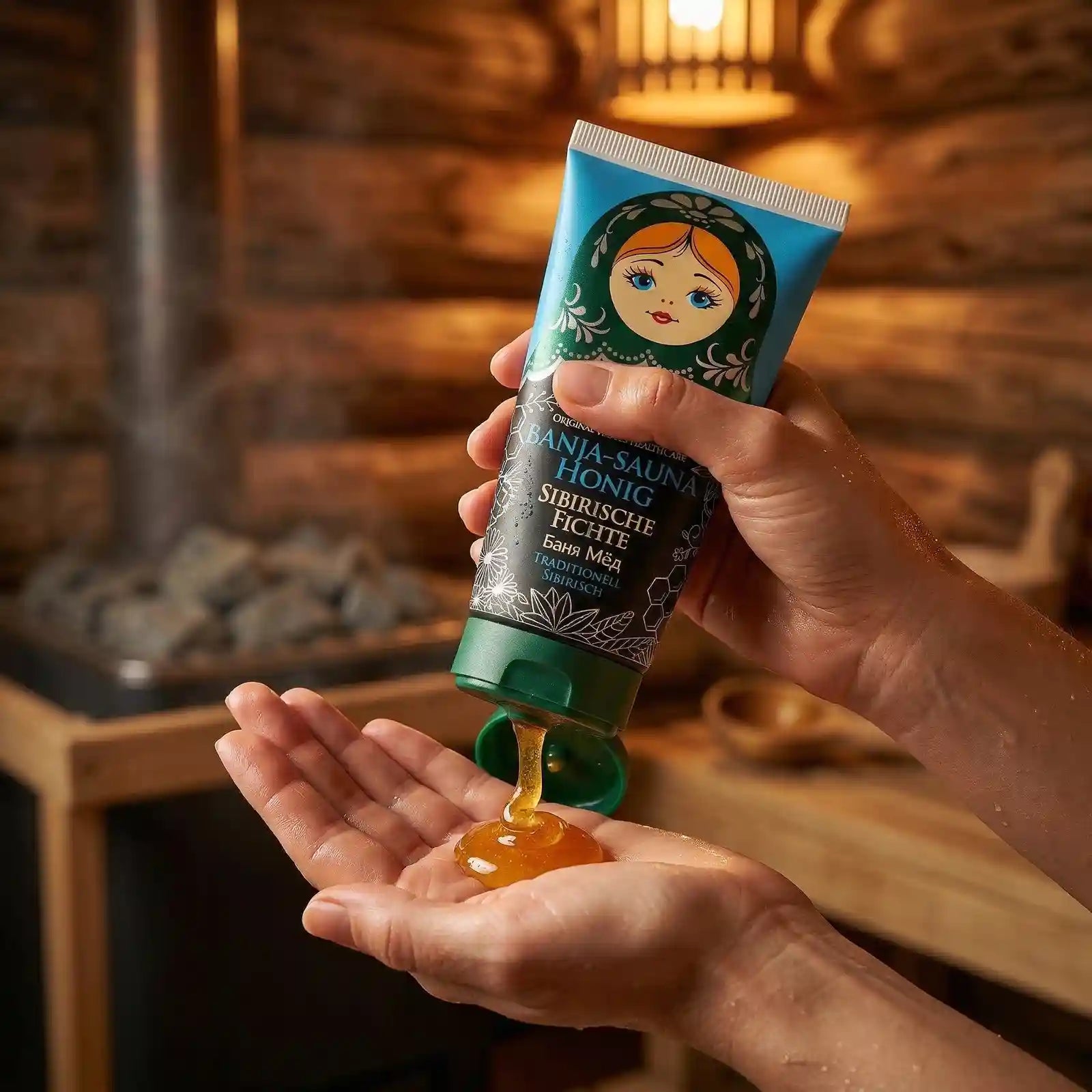 Sauna honey cream peeling "Siberian fir"