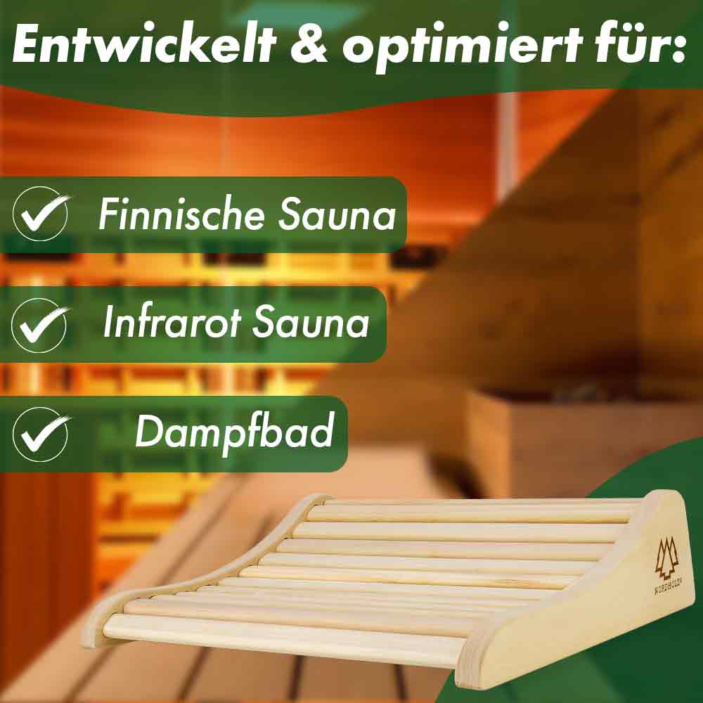 Ergonomische Sauna Kopfstütze