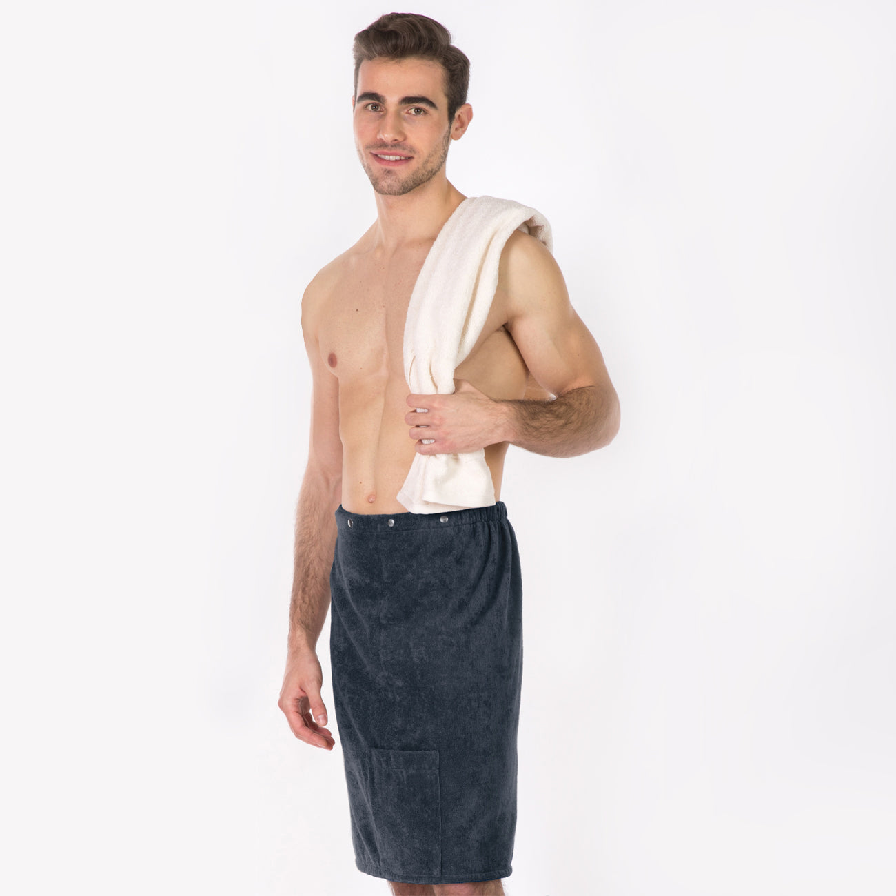 Herren Geschenkset - Saunatuch & Kilt - Anthrazit