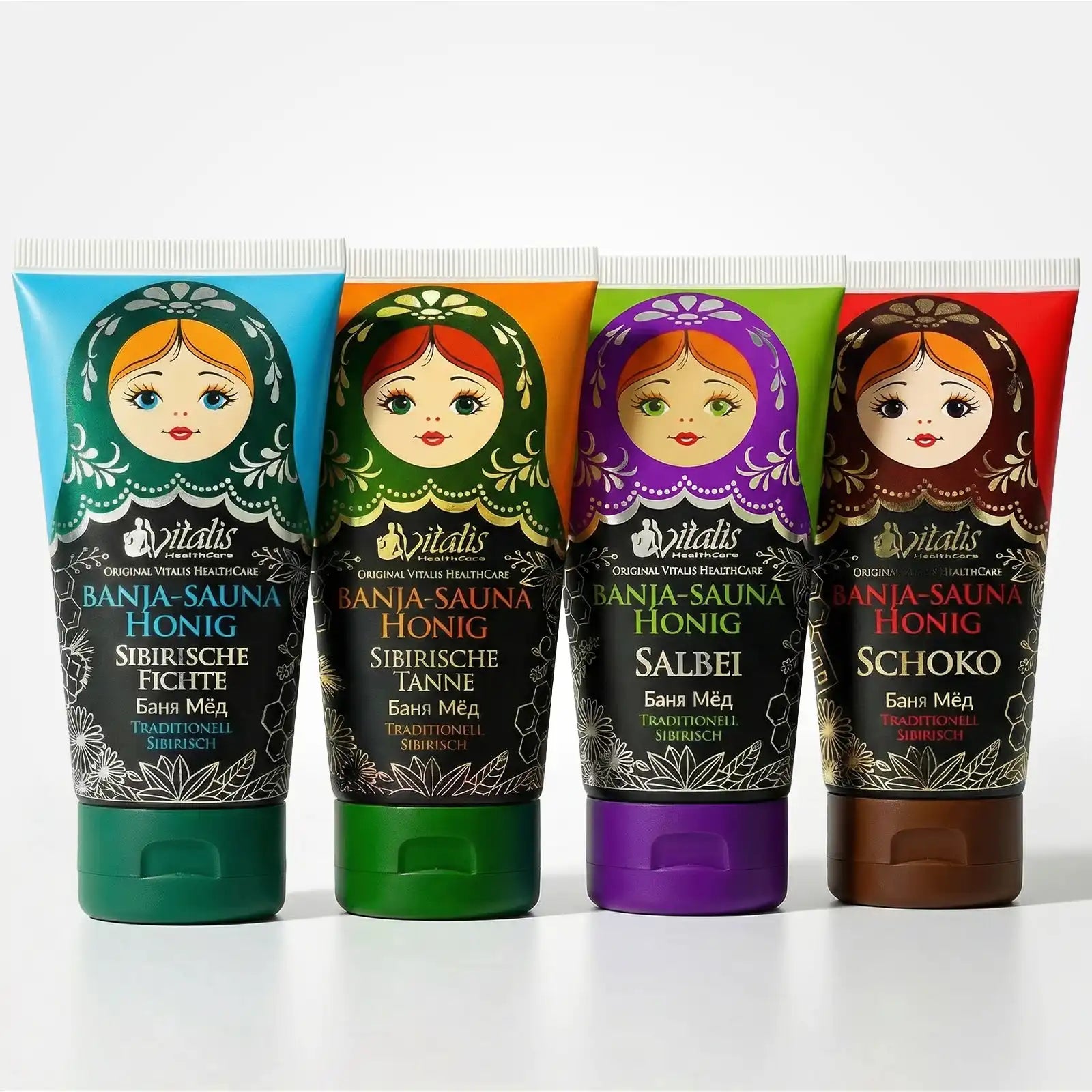 Sauna honey cream peeling "Banja" bundle of 4