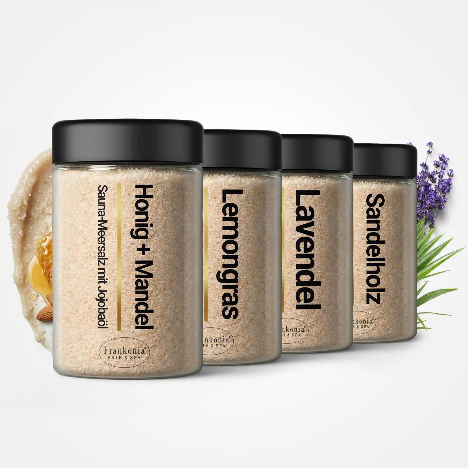 Premium sauna sea salt peeling "Bestseller" bundle of 4