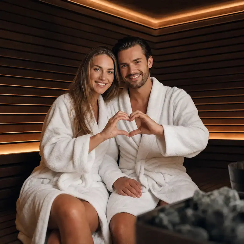 Paar in der Sauna