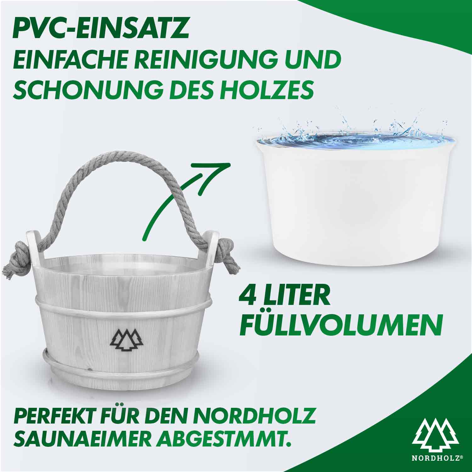 PVC Einsatz für Sauna Eimer