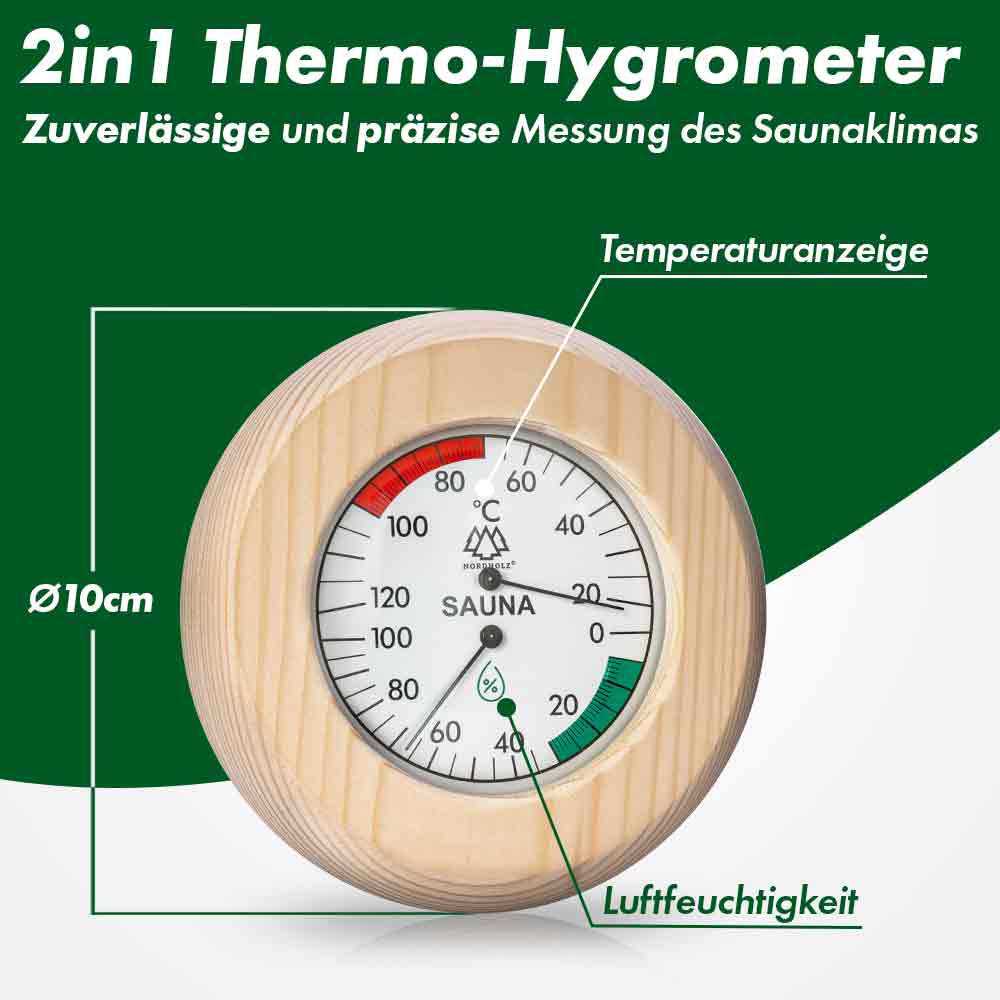 Sauna Thermo- & Hygrometer 2in1