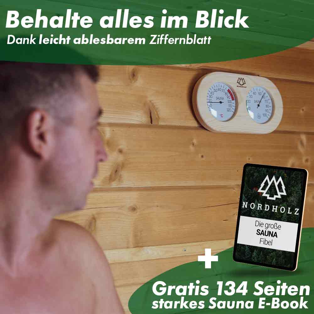 Sauna Thermo-Hygrometer Doppelt 2in1
