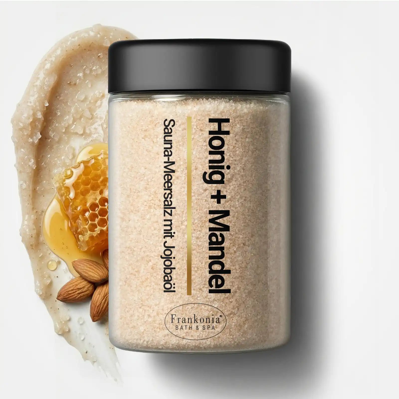 Premium Sauna Meersalz Peeling Honig + Mandel