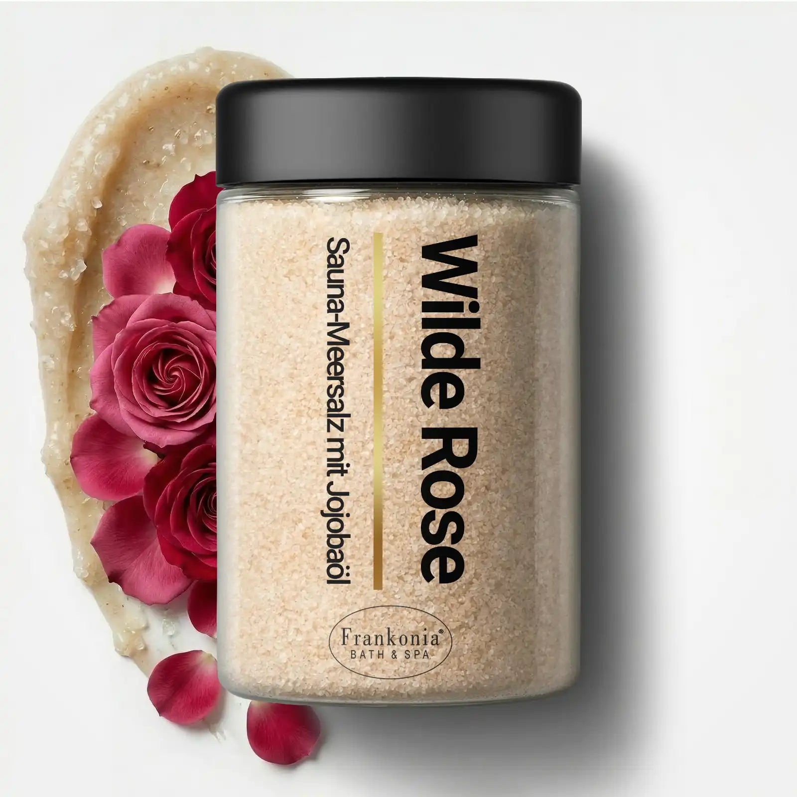Premium Sauna Meersalz Peeling Wilde Rose