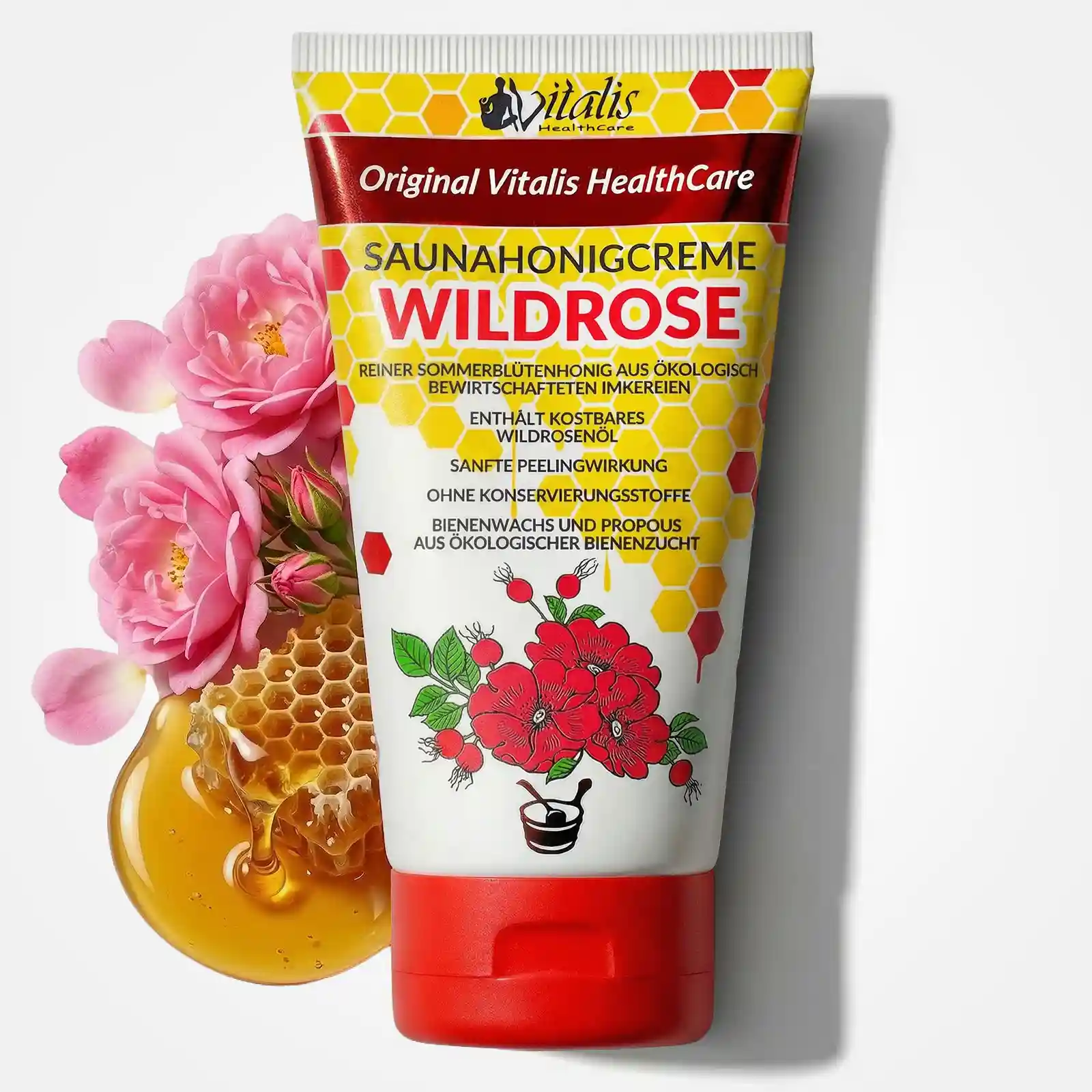 Saunahonig-Creme Peeling "Wildrose"