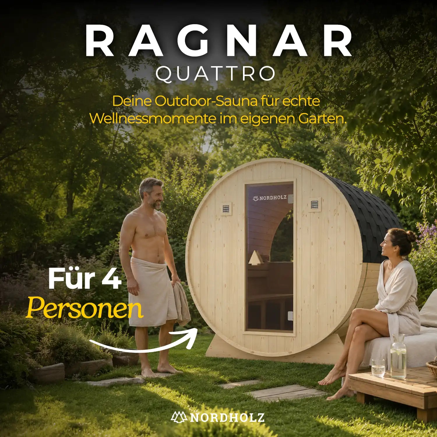 Fasssauna "Ragnar - Quattro"