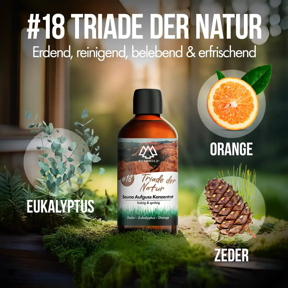 Sauna Aufguss Konzentrat Nr. 18 Triade der Natur Nordholz Saunazubehör