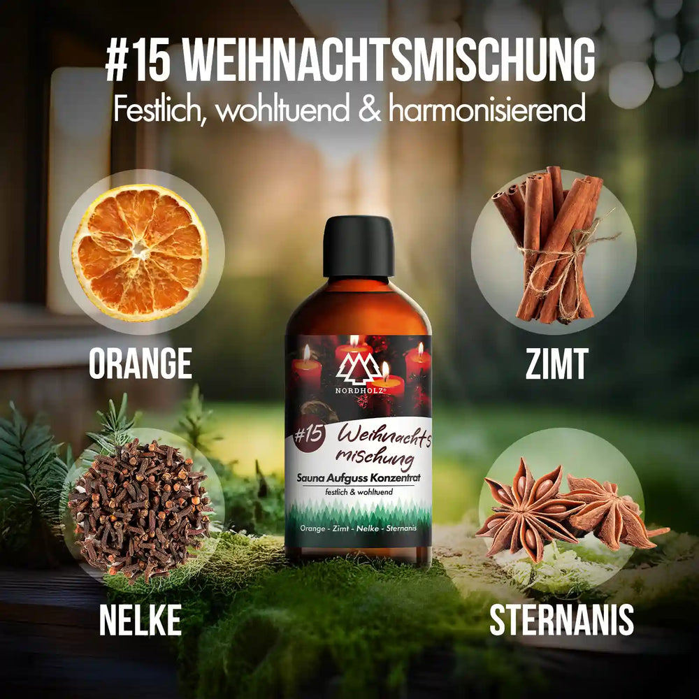 Sauna Aufguss Konzentrat Nr. 15 Weihnachtsmischung Nordholz Saunazubehör