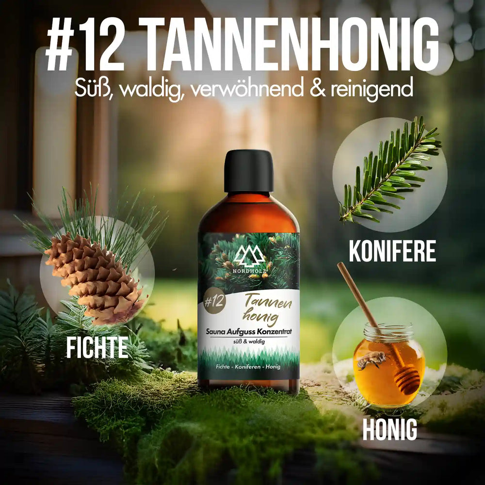 Sauna Aufguss Konzentrat Nr. 12 Tannenhonig Nordholz Saunazubehör