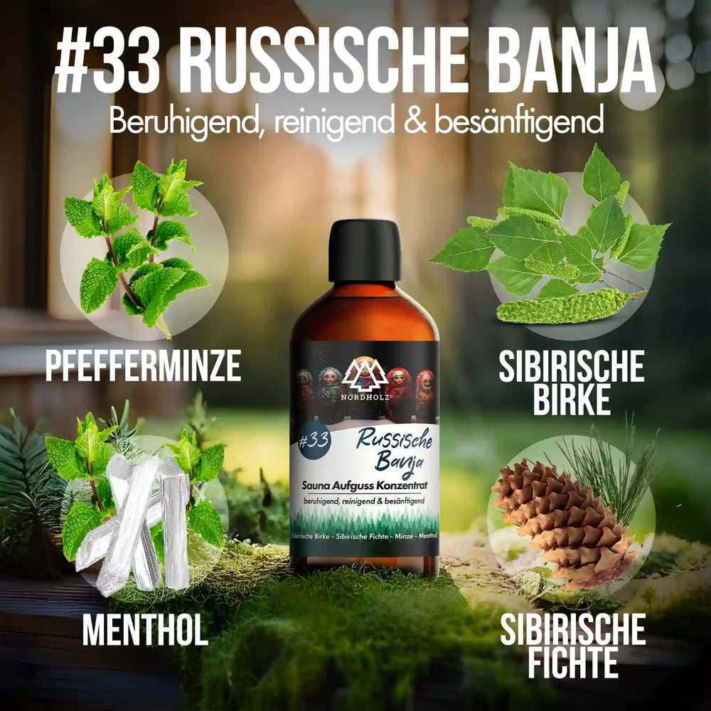 Sauna Aufguss Konzentrat Nr. 33 Russische Banja Nordholz Saunazubehör