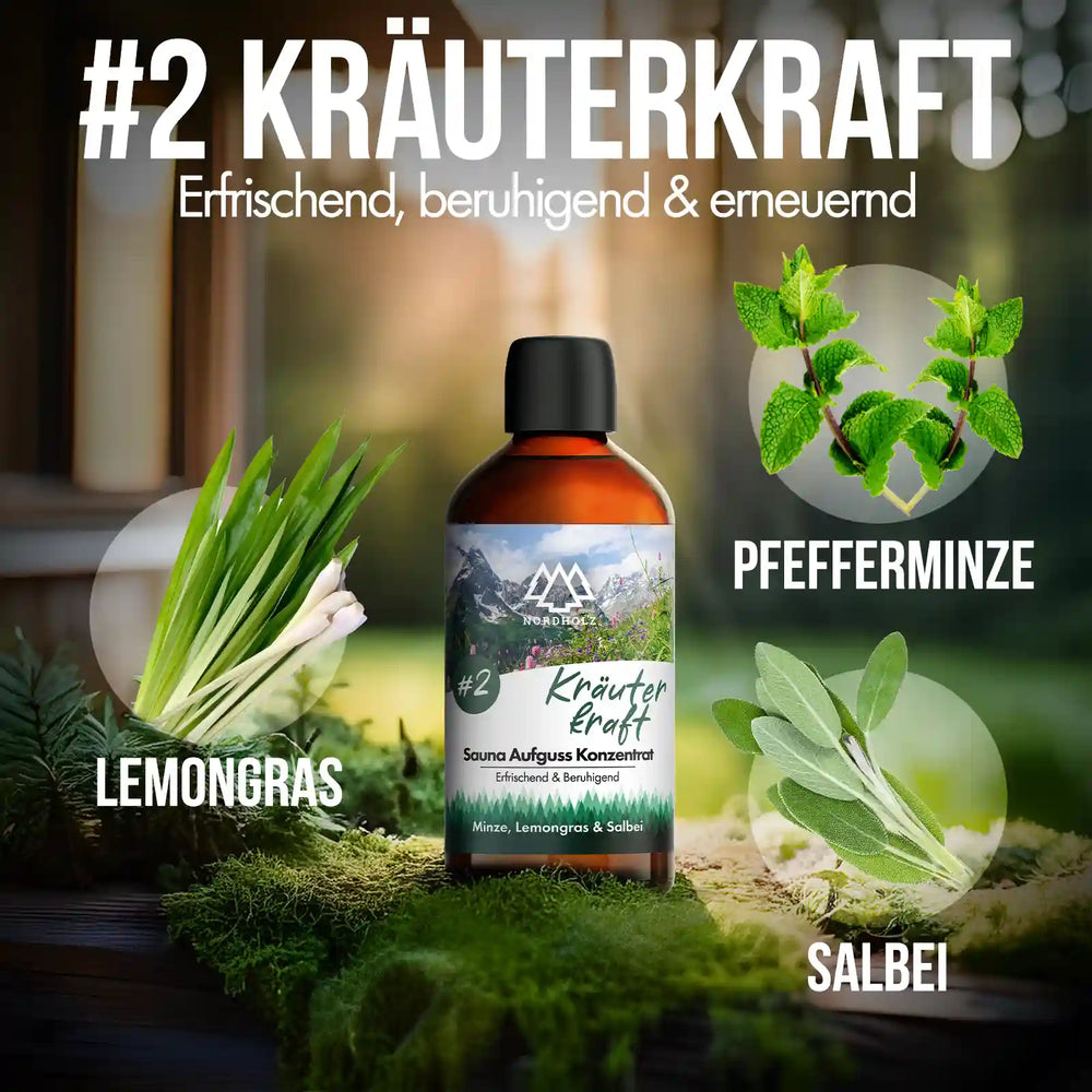 Sauna Aufguss Konzentrat Nr. 2 Kräuterkraft Nordholz Saunazubehör