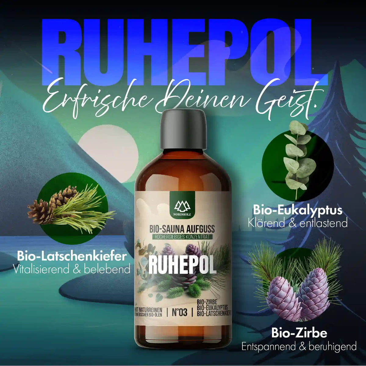 Bio-Sauna Aufguss #3 Ruhepol 15 ml Duftprofil