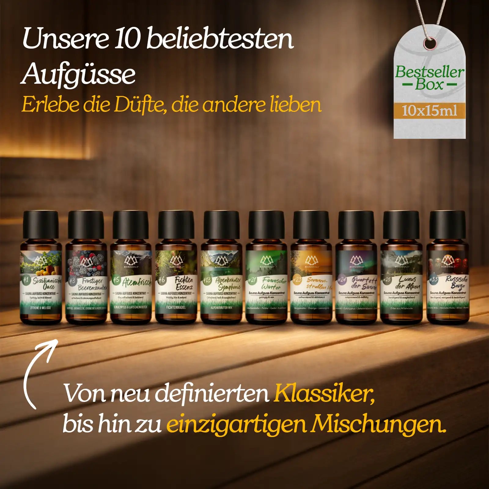 Sauna Aufguss Bestseller Probierbox