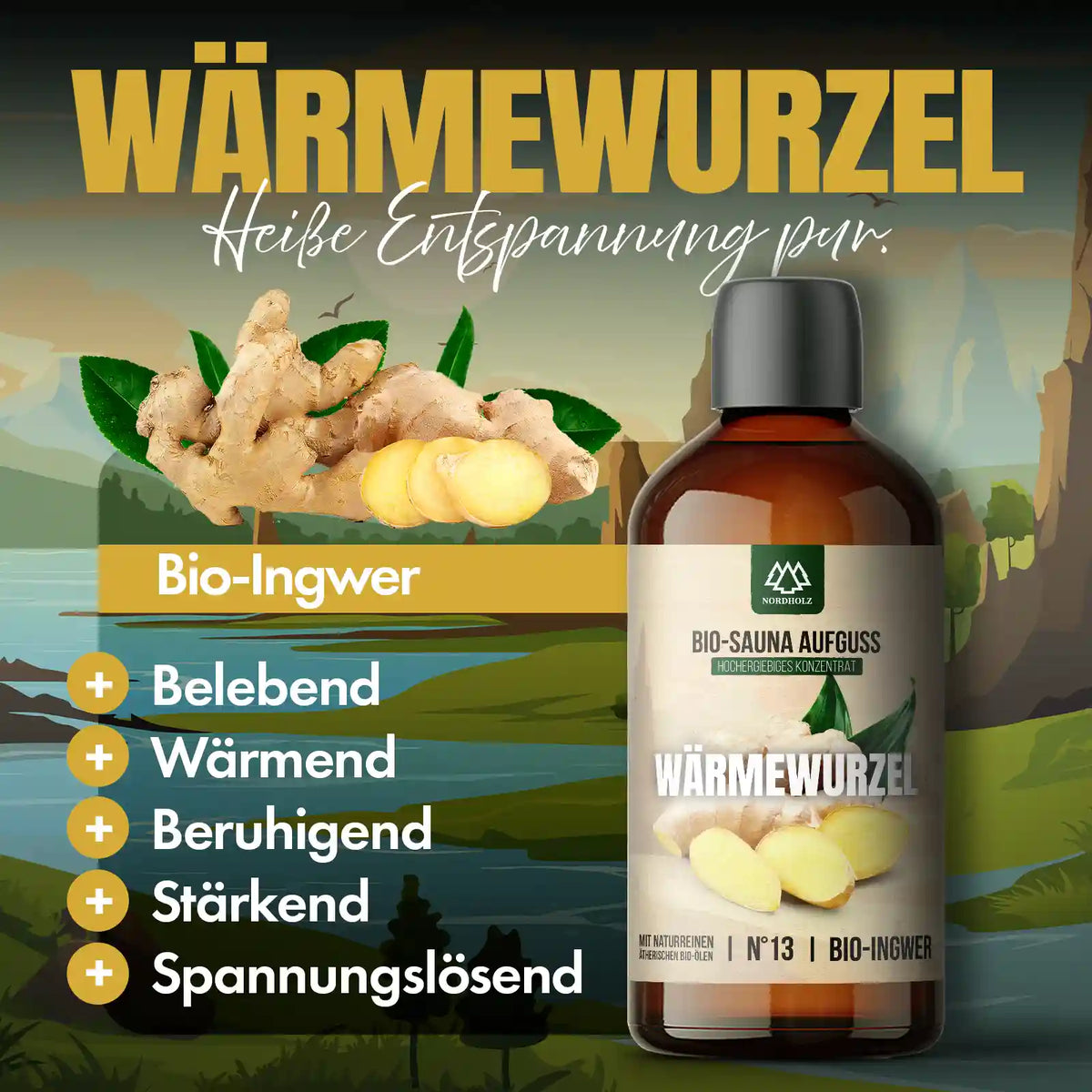 Bio-Sauna Aufguss #13 Wärmewurzel 15 ml Duftprofil