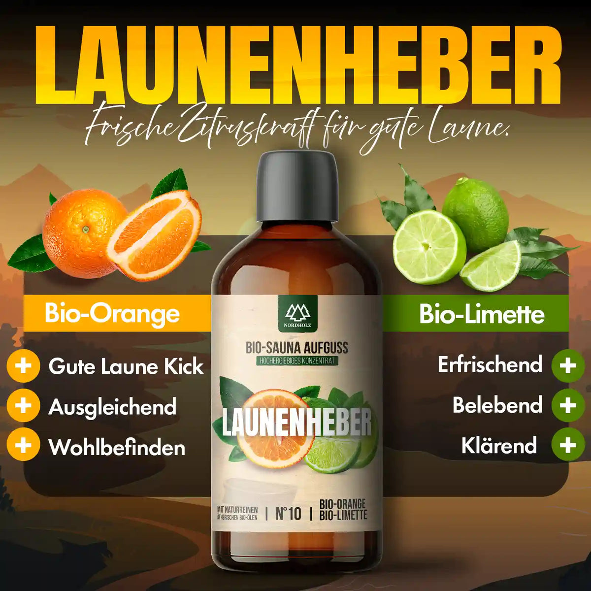 Bio-Sauna Aufguss #10 Launenheber 15 ml Duftprofil