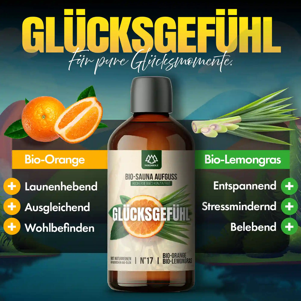 Bio-Sauna Aufguss Nr. 17 Glücksgefühl Nordholz Saunazubehör