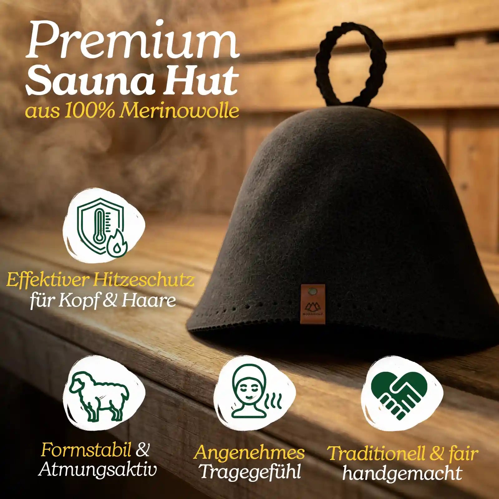 Sauna Hut Merinowolle