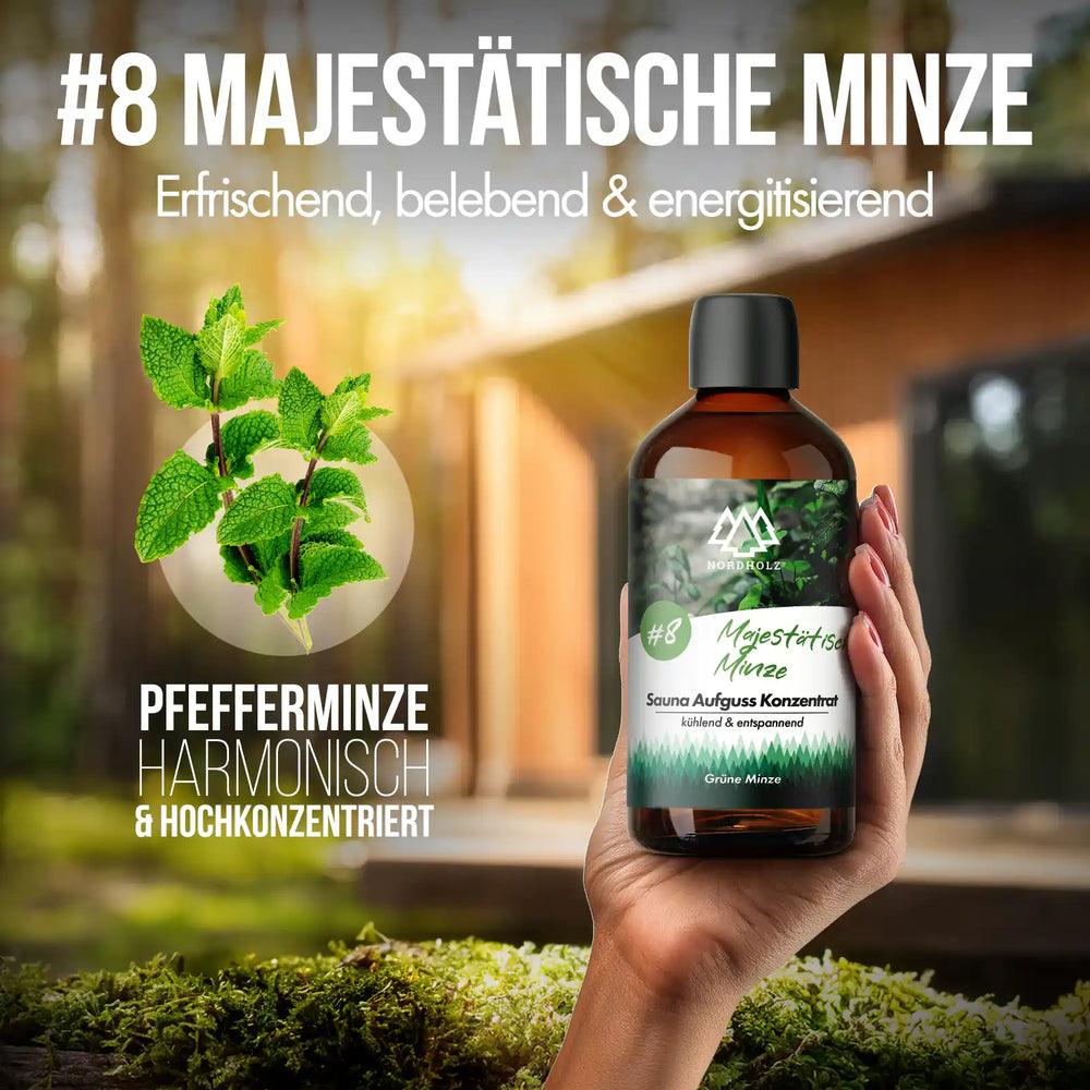 Sauna Aufguss Konzentrat Nr. 8 Majestätische Minze Nordholz Saunazubehör