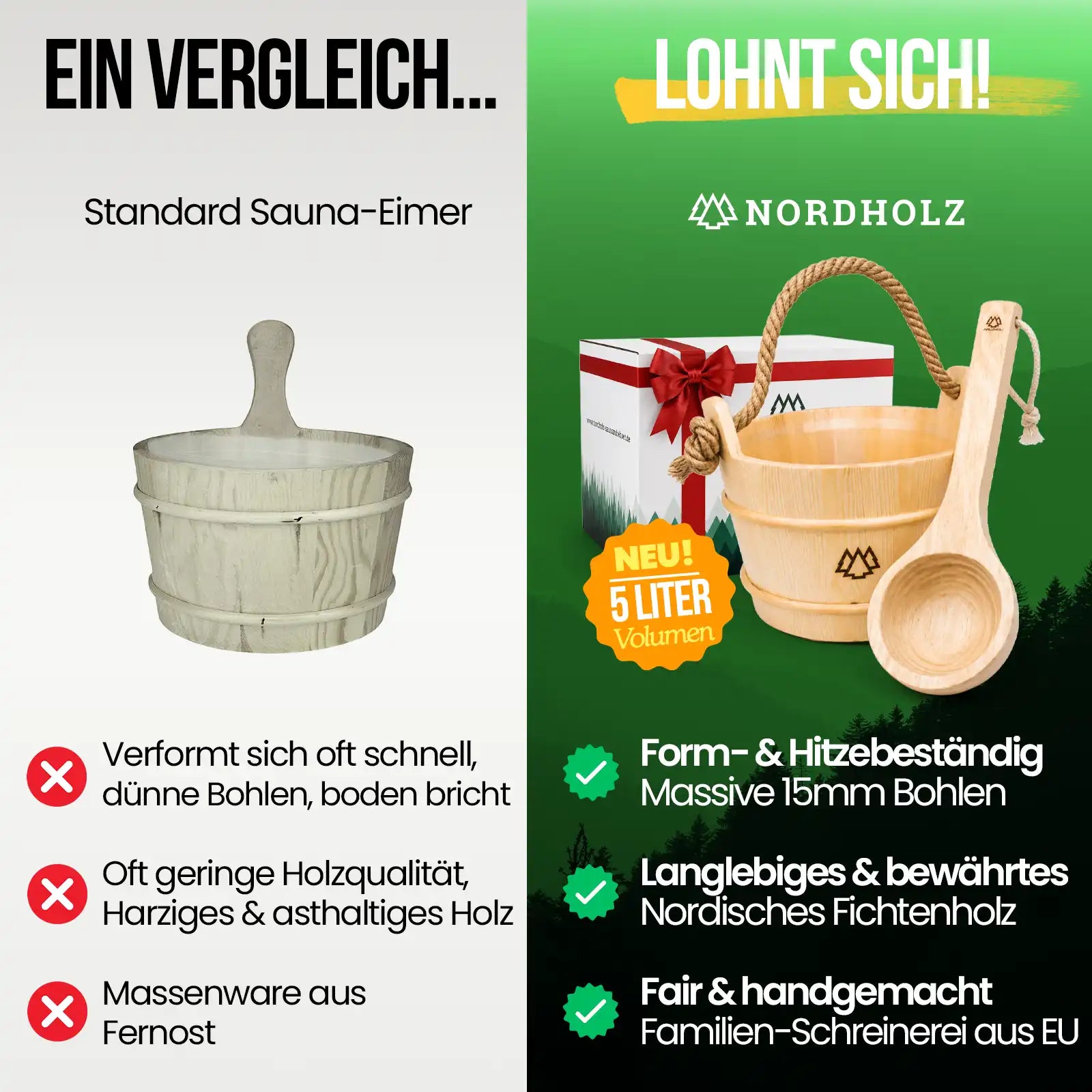 Sauna bucket (bucket, ladle) 