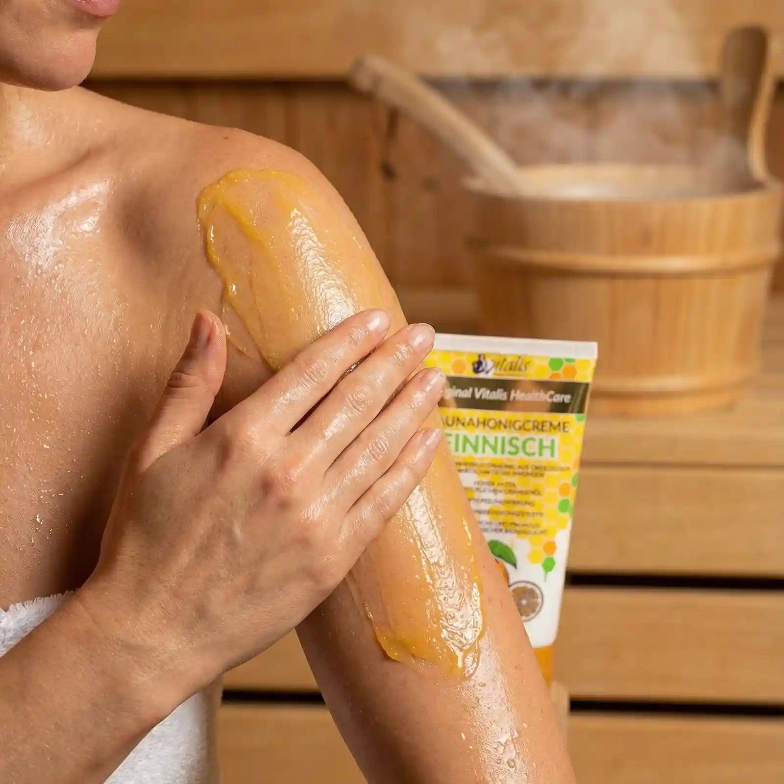 Saunahonig-Creme Peeling "Wildrose"